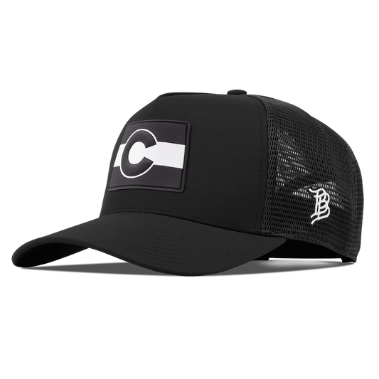 Colorado Vintage Curved 5 Panel Trucker Black