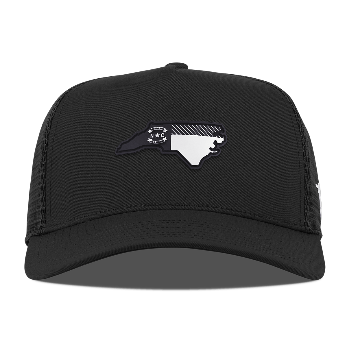 North Carolina Vintage Curved 5 Panel Trucker Black