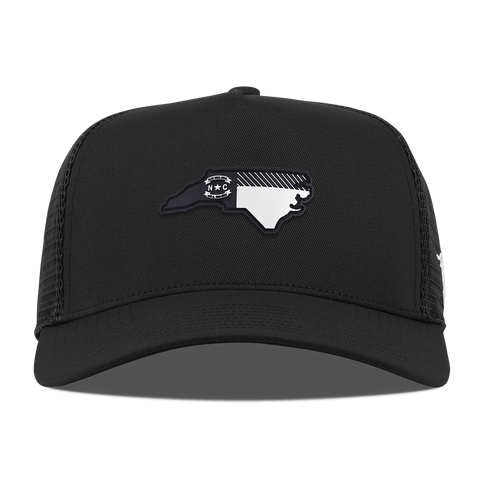 North Carolina Vintage Curved 5 Panel Trucker Black