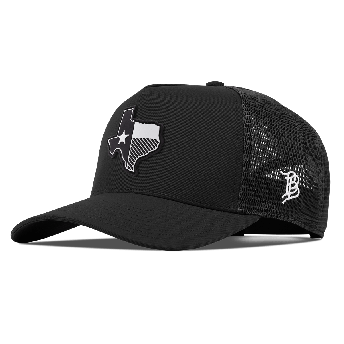 Texas Vintage Curved 5 Panel Trucker Black