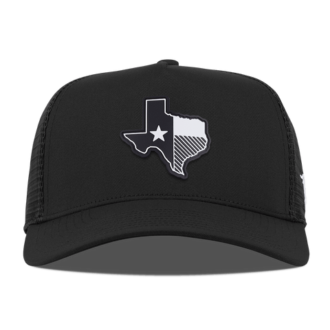 Texas Vintage Curved 5 Panel Trucker Black