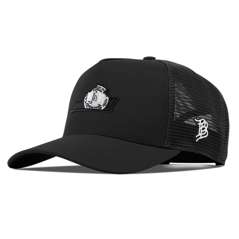 Virginia Vintage Curved 5 Panel Trucker Black