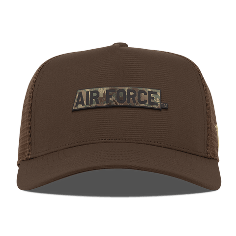 Air Force Academy "Air Force Timber Camo Series" Curved 5 Panel Trucker Brown