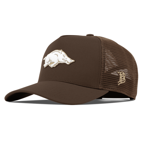 University of Arkansas "Arkansas Desert Series" Curved 5 Panel Trucker Brown