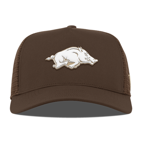 University of Arkansas "Arkansas Desert Series" Curved 5 Panel Trucker Brown
