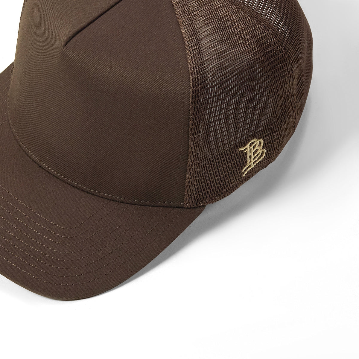 Bare Curved 5 Panel Trucker Brown