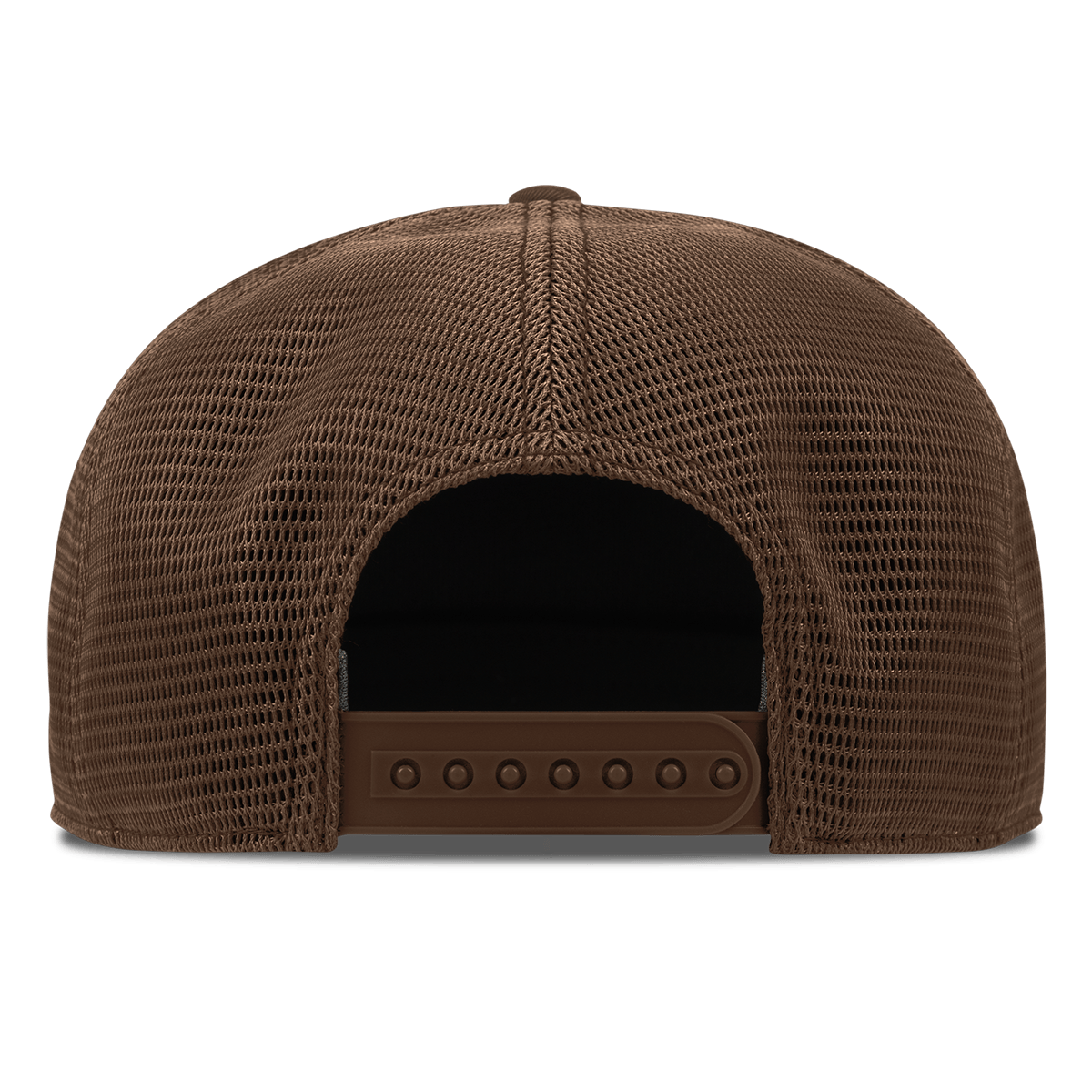 Minnesota Timber Camo Patriot Curved 5 Panel Trucker Brown Back