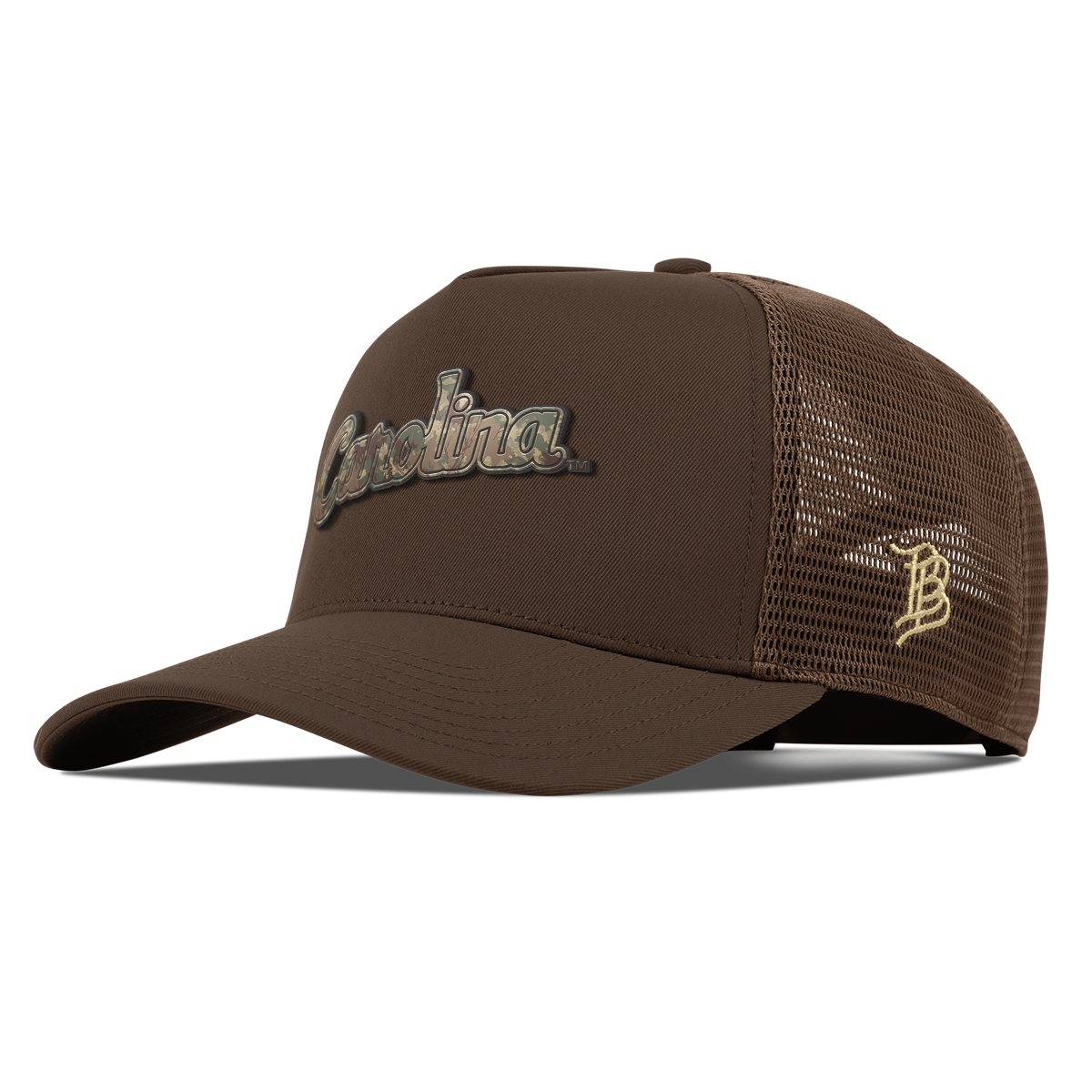 University of North Carolina "Carolina Timber Camo" Curved 5 Panel Trucker Brown