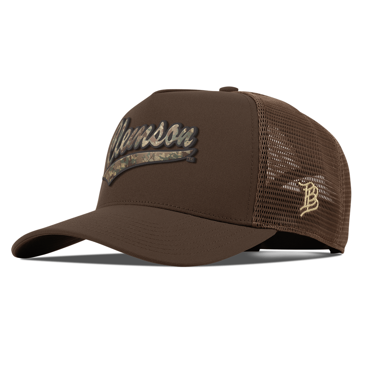 Clemson University "Clemson Timber Camo Series" Curved 5 Panel Trucker Brown
