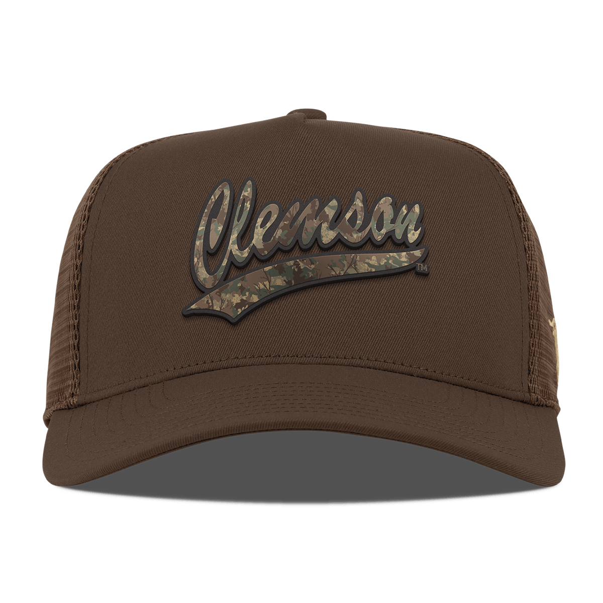 Clemson University "Clemson Timber Camo Series" Curved 5 Panel Trucker Brown