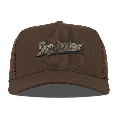 Florida State University "FSU Timber Camo Series" Curved 5 Panel Trucker Brown