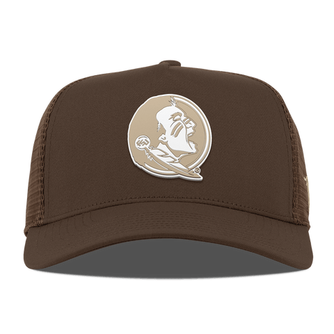 Florida State University "Desert Florida State" Curved 5 Panel Trucker Brown