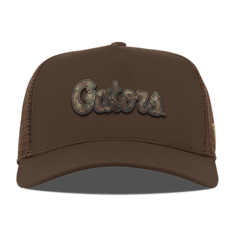 University of Florida "Florida Timber Camo Series" Curved 5 Panel Trucker Brown