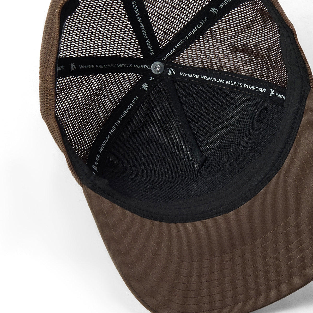 Bare Curved 5 Panel Trucker Brown