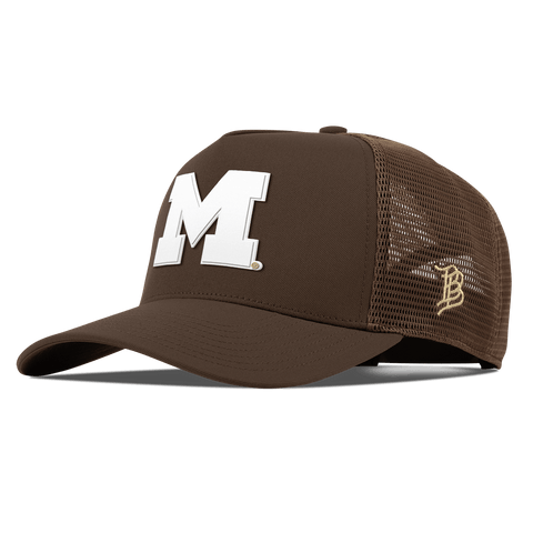 University of Michigan "Michigan Desert Series" Curved 5 Panel Trucker Brown