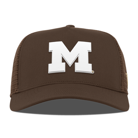 University of Michigan "Michigan Desert Series" Curved 5 Panel Trucker Brown