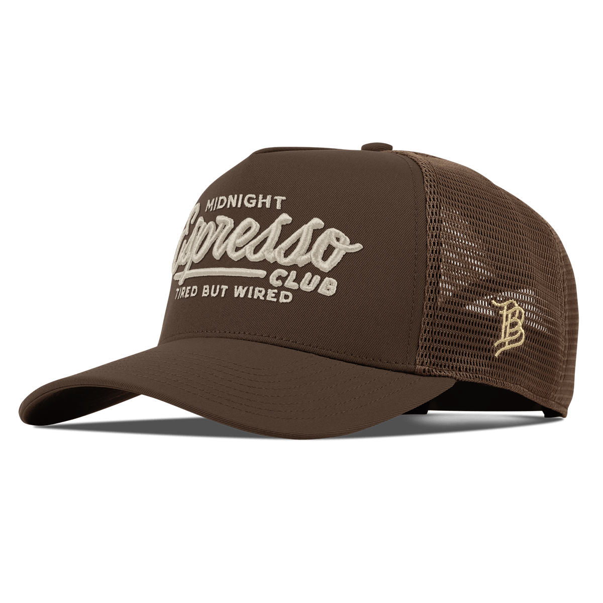 Midnight Espresso Club Curved 5 Panel Trucker Brown