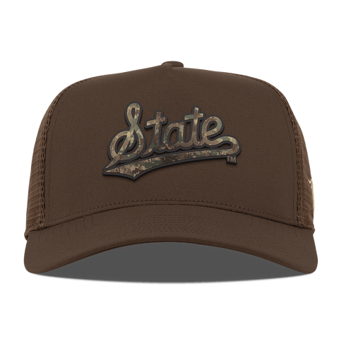 Mississippi State University "Mississippi Timber Camo Series" Curved 5 Panel Trucker Brown