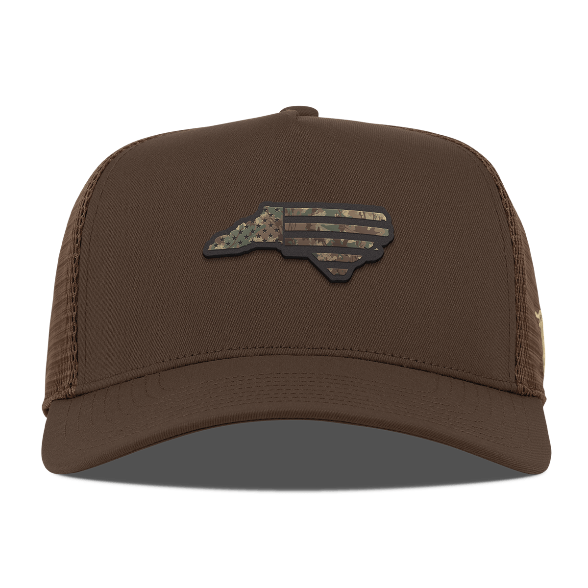 North Carolina Timber Camo Patriot Curved 5 Panel Trucker Brown