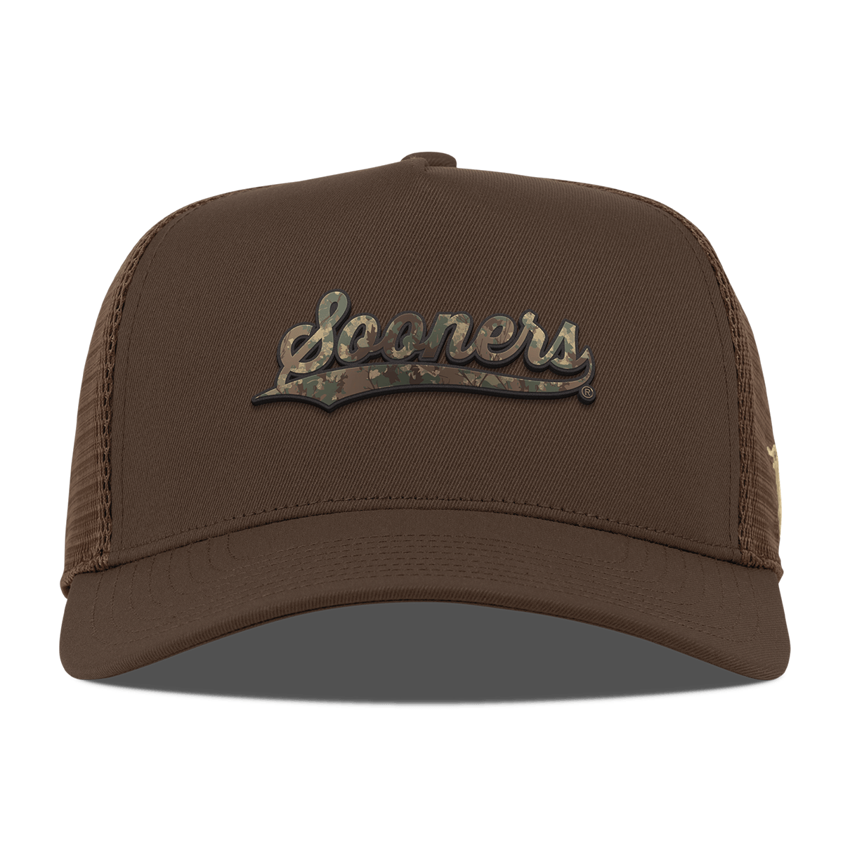 University of Oklahoma "Oklahoma Timber Camo Series" Curved 5 Panel Trucker Brown