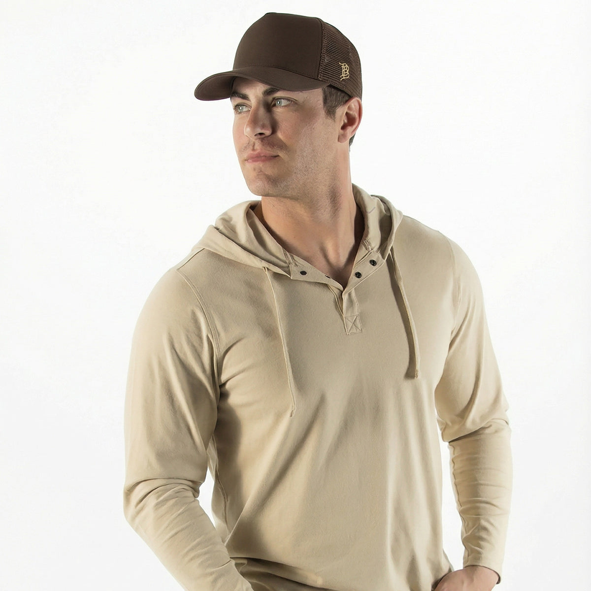 Bare Curved 5 Panel Trucker Brown