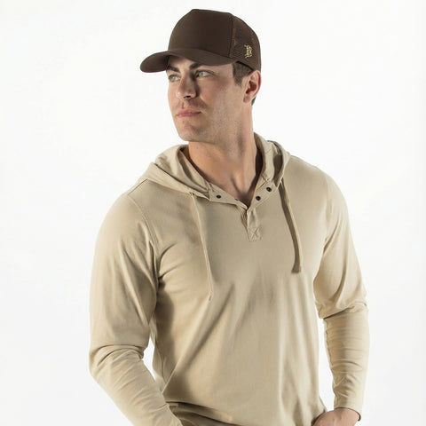 Bare Curved 5 Panel Trucker Brown