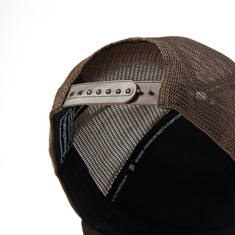 Bare Curved 5 Panel Trucker Brown