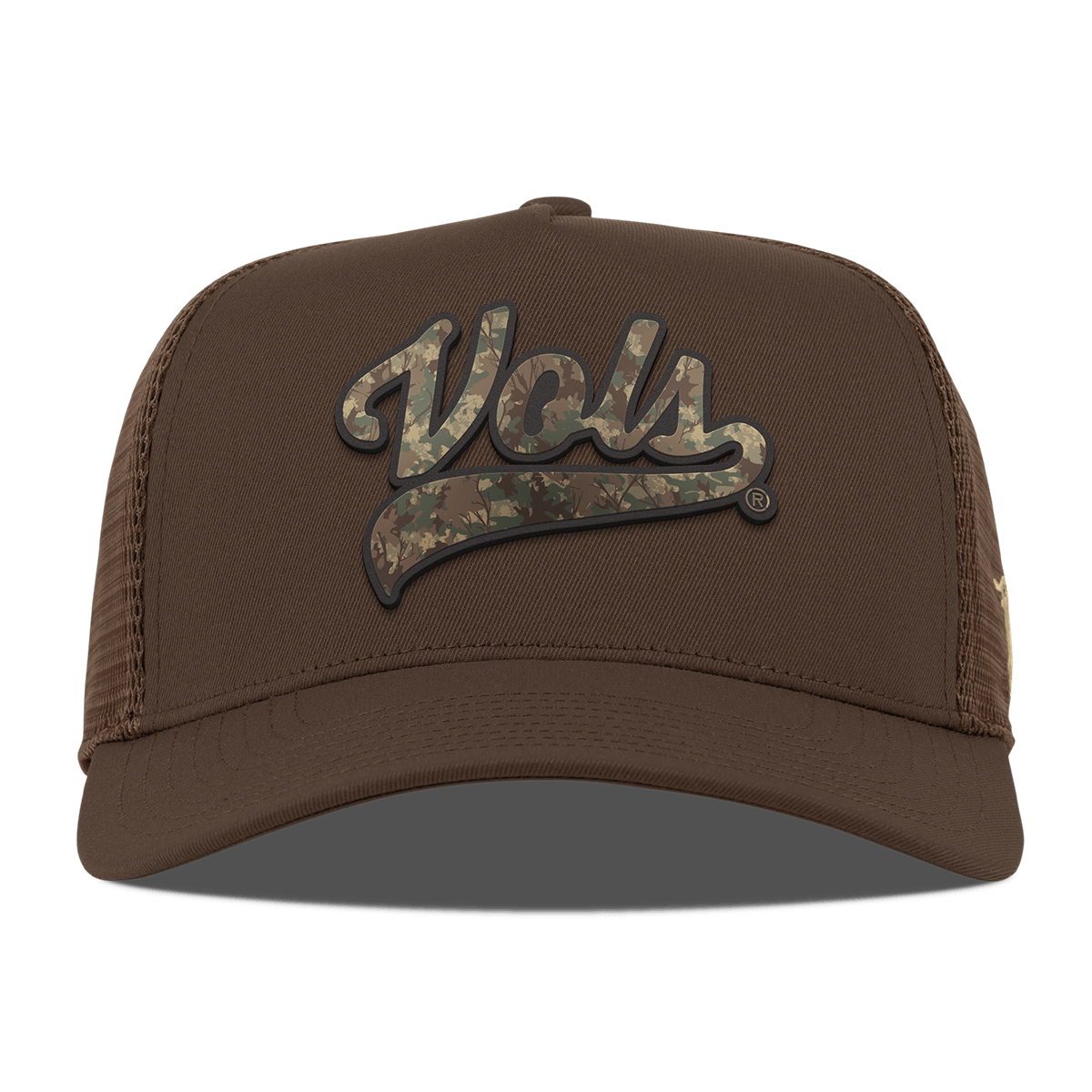 University of Tennessee "Tennessee Timber Camo Series" Curved 5 Panel Trucker Brown