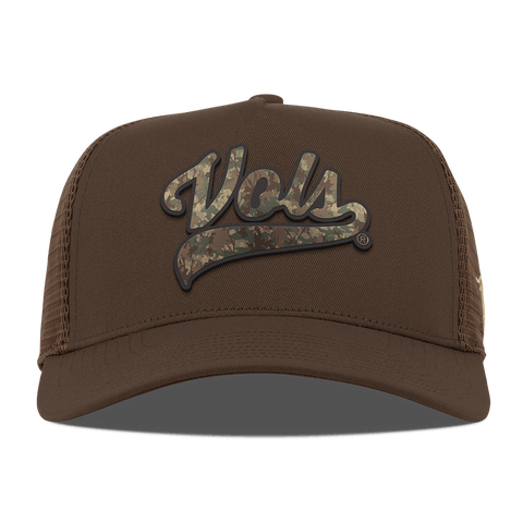 University of Tennessee "Tennessee Timber Camo Series" Curved 5 Panel Trucker Brown