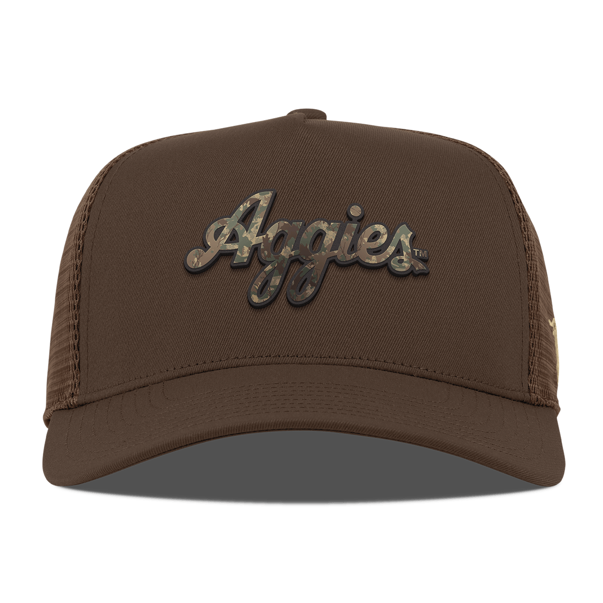 Texas A&M University "Texas A&M Timber Camo Series" Curved 5 Panel Trucker Brown