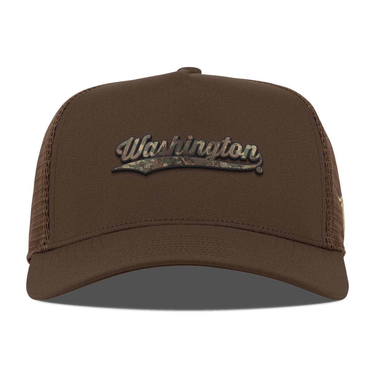 University of Washington "Washington Timber Camo Series" Curved 5 Panel Trucker Brown