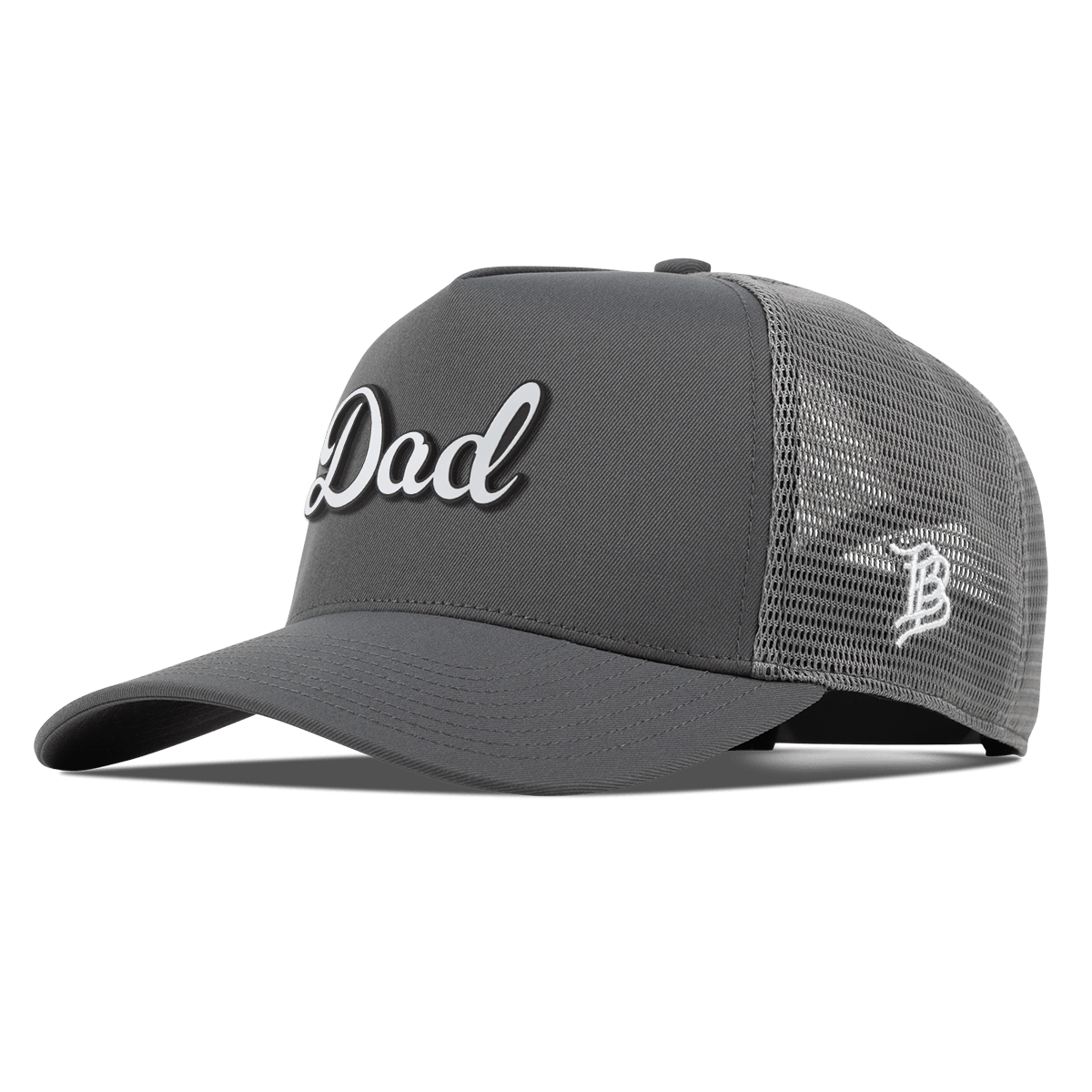 Dad Script Curved 5 Panel Trucker Iron