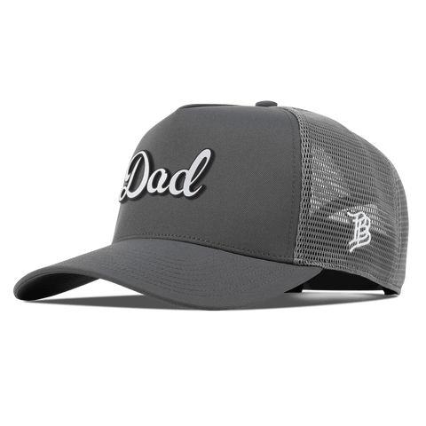Dad Script Curved 5 Panel Trucker Iron