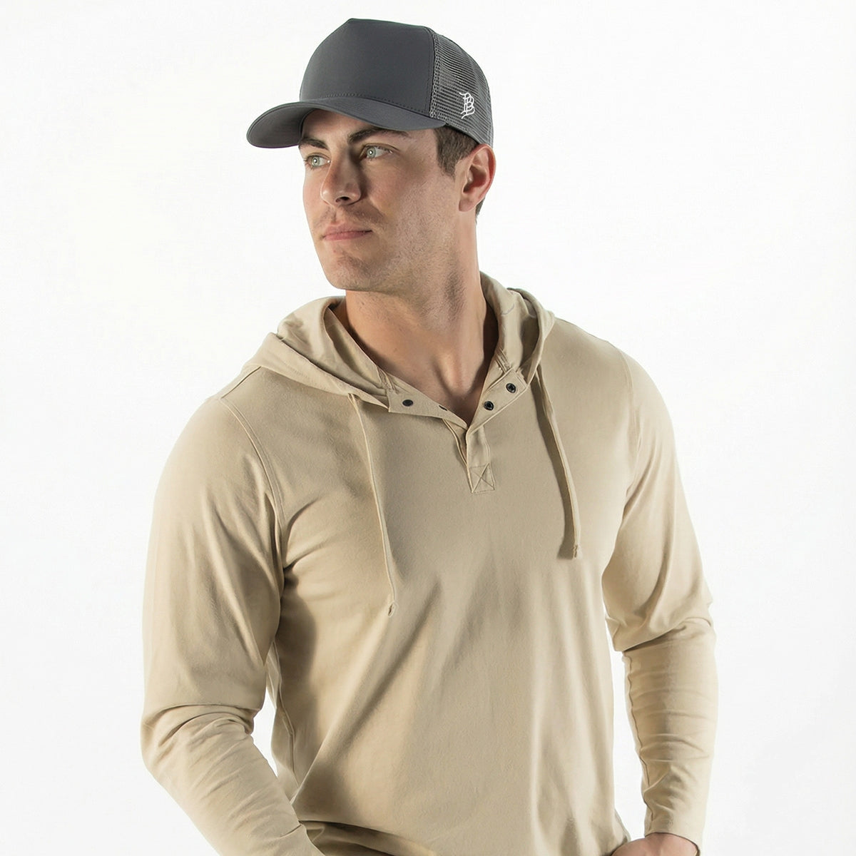 Bare Curved 5 Panel Trucker Iron