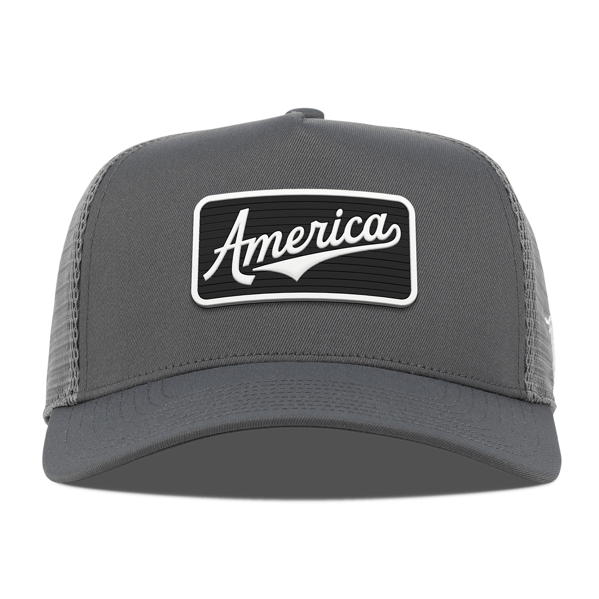 Vintage America Badge Curved 5 Panel Trucker Iron