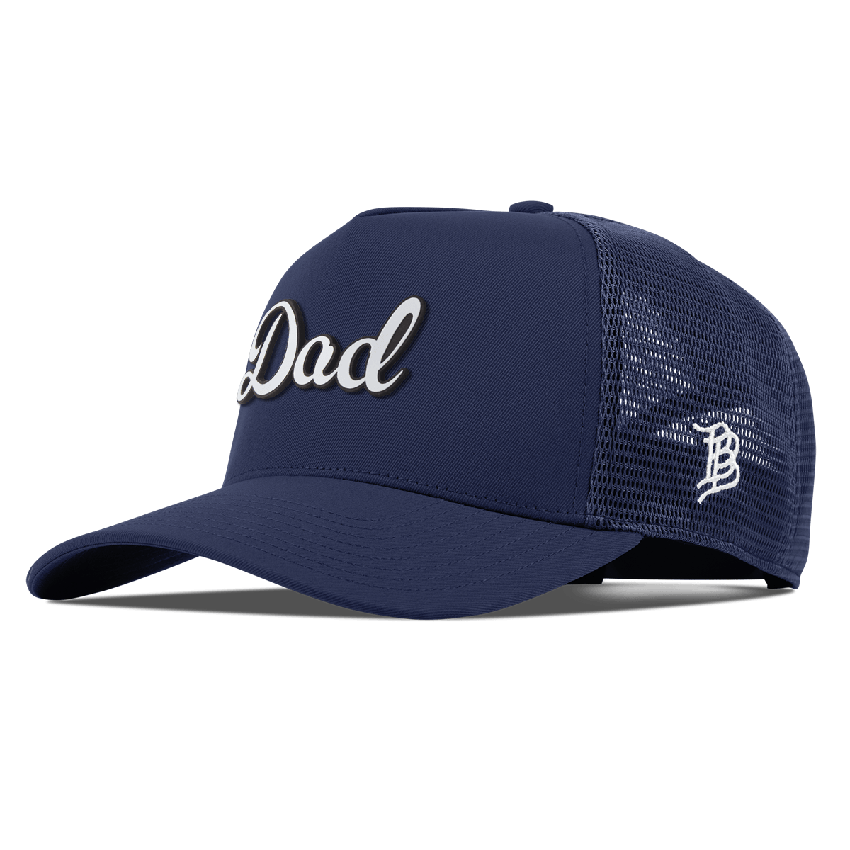 Dad Script Curved 5 Panel Trucker Navy