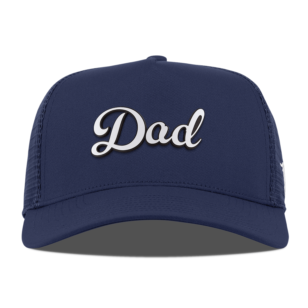 Dad Script Curved 5 Panel Trucker Navy