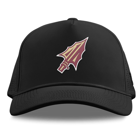 Florida State University "FSU Spear Tip" Curved Elite XGen™ 5 Panel Rope Black