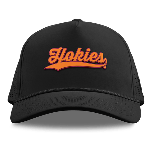Virginia Tech University "Hokies Script" Curved Elite XGen™ 5 Panel Rope Black