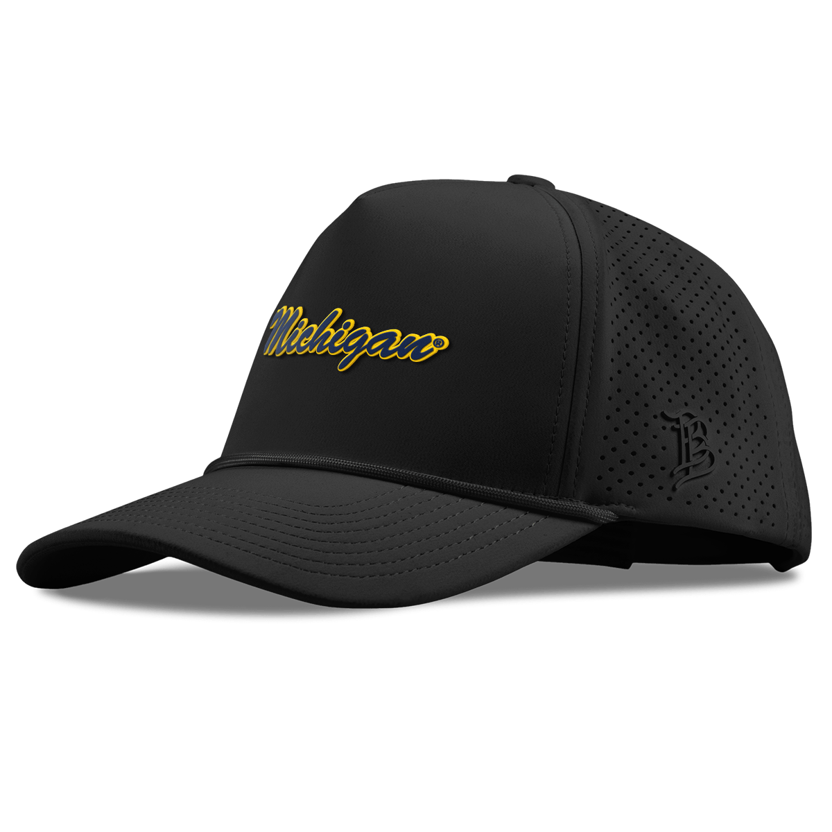 University of Michigan "Michigan Script" Curved Elite XGen™ 5 Panel Rope Black