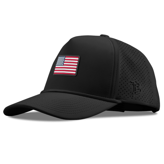 Mini Old Glory Curved Elite XGen™ 5 Panel Rope Black