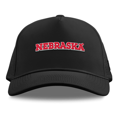 University of Nebraska "Nebraska Block" Curved Elite XGen™ 5 Panel Rope Black