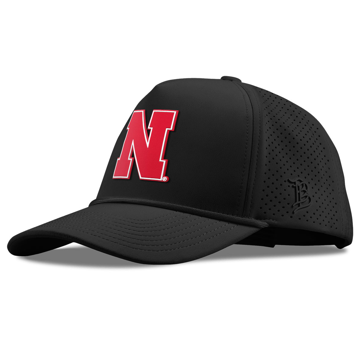 University of Nebraska "Nebraska Team Logo" Curved Elite XGen™ 5 Panel Rope Black