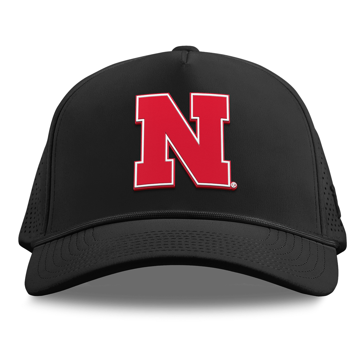 University of Nebraska "Nebraska Team Logo" Curved Elite XGen™ 5 Panel Rope Black