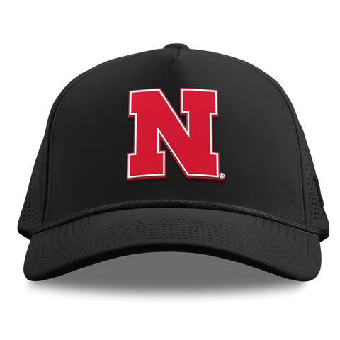 University of Nebraska "Nebraska Team Logo" Curved Elite XGen™ 5 Panel Rope Black