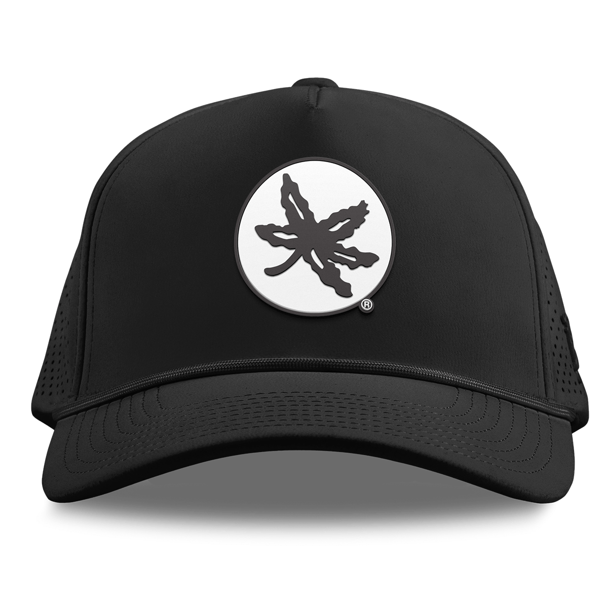 Ohio State University "OSU Buckeye Logo" Curved Elite XGen™ 5 Panel Rope Black