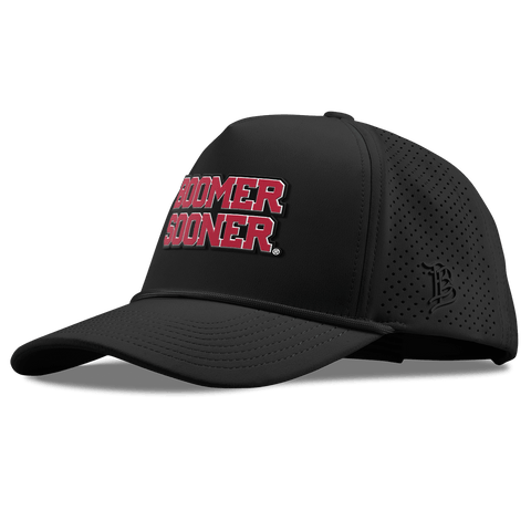 University of Oklahoma "Oklahoma Block" Curved Elite XGen™ 5 Panel Rope Black