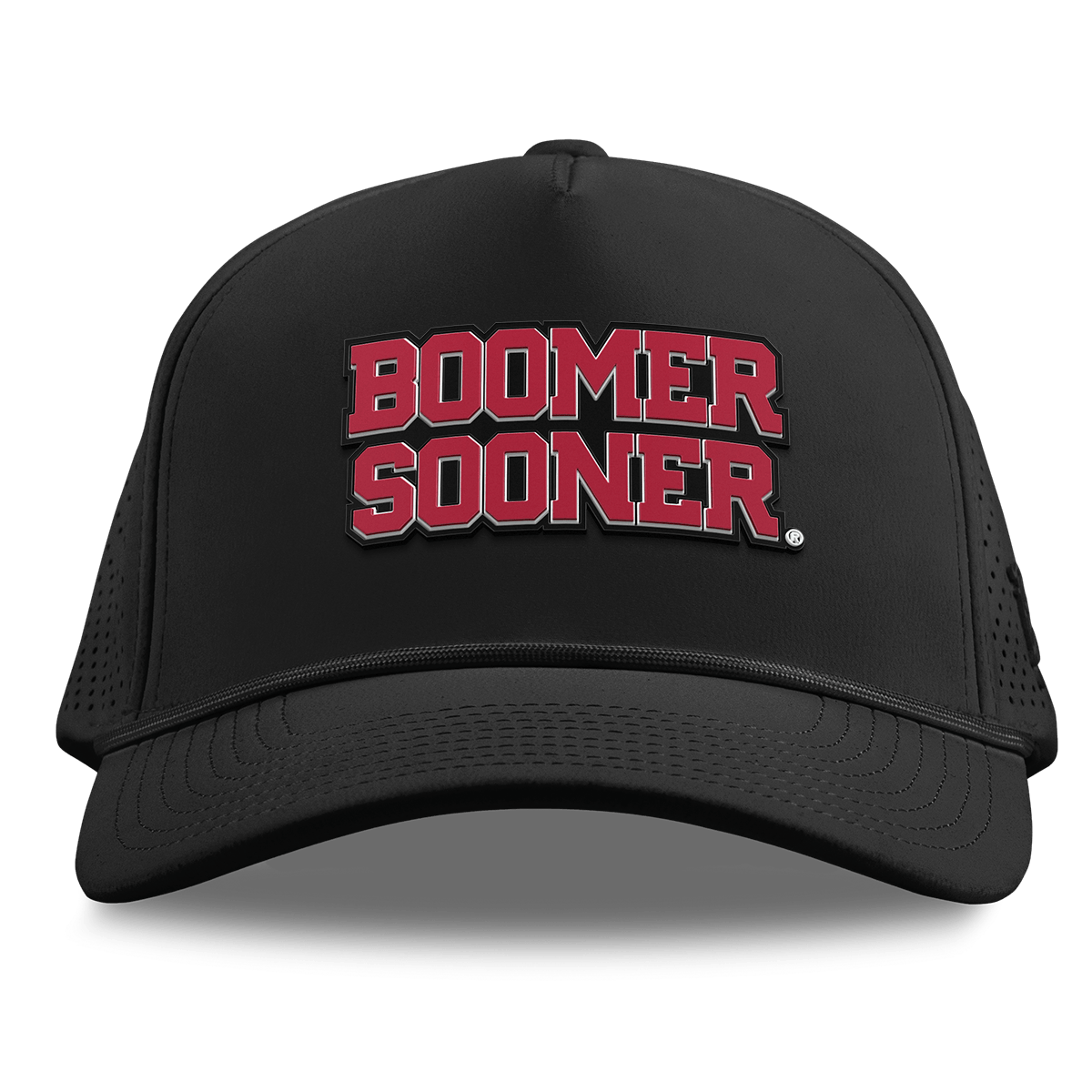 University of Oklahoma "Oklahoma Block" Curved Elite XGen™ 5 Panel Rope Black
