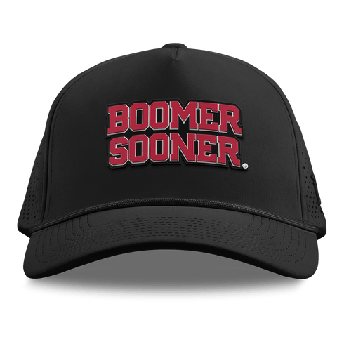 University of Oklahoma "Oklahoma Block" Curved Elite XGen™ 5 Panel Rope Black