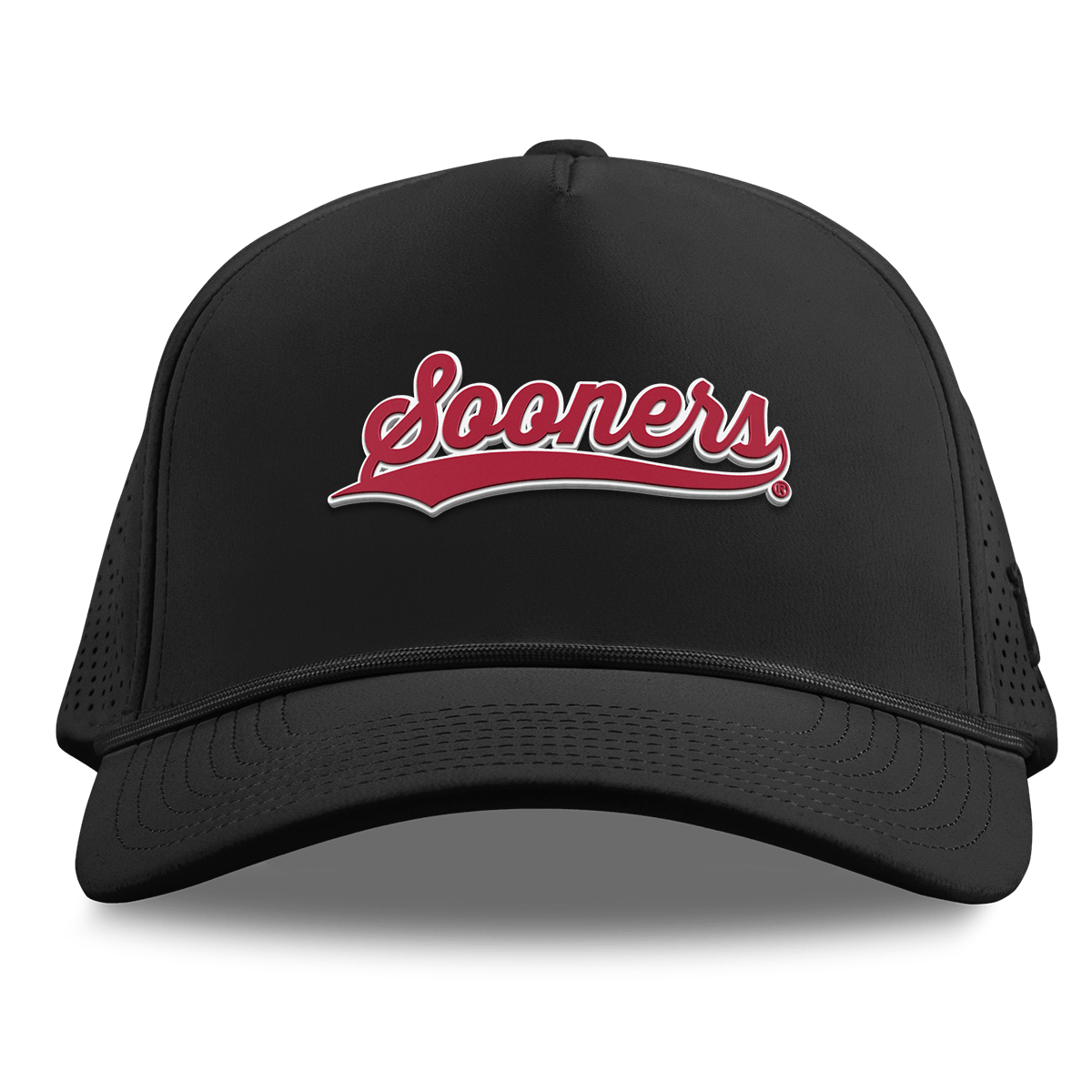 University of Oklahoma "Sooners Script" Curved Elite XGen™ 5 Panel Rope Black